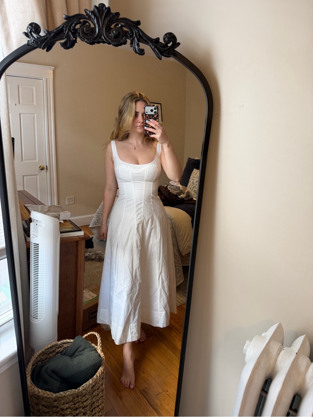 Showpo White Midi Dress with Front Split - Picture 6 of 6